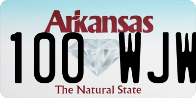 AR license plate 100WJW