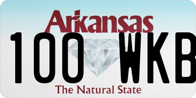 AR license plate 100WKB