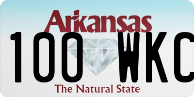 AR license plate 100WKC
