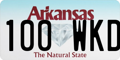 AR license plate 100WKD