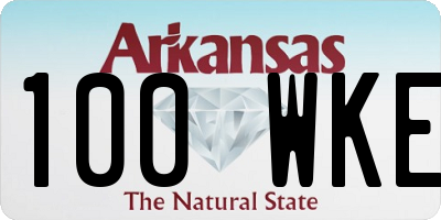 AR license plate 100WKE