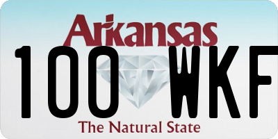 AR license plate 100WKF