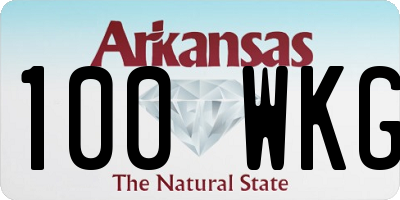 AR license plate 100WKG