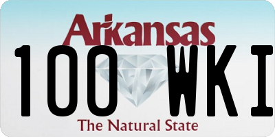 AR license plate 100WKI