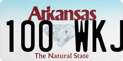 AR license plate 100WKJ