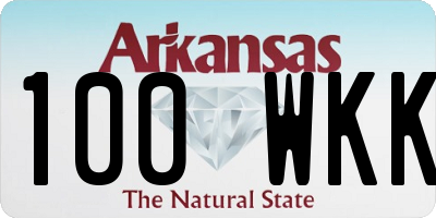 AR license plate 100WKK