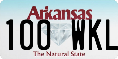 AR license plate 100WKL