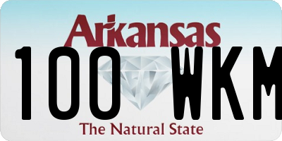 AR license plate 100WKM