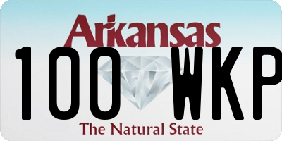 AR license plate 100WKP