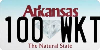 AR license plate 100WKT