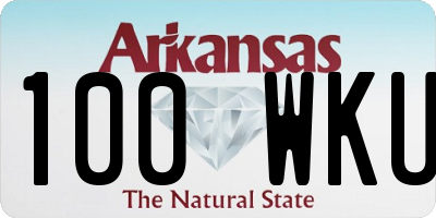 AR license plate 100WKU