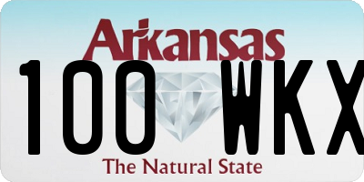 AR license plate 100WKX