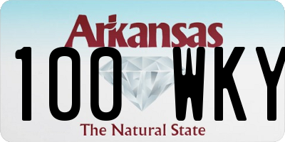 AR license plate 100WKY