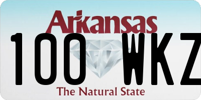 AR license plate 100WKZ
