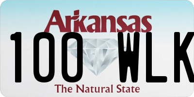 AR license plate 100WLK