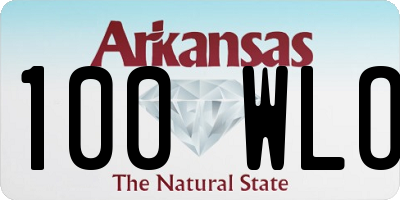 AR license plate 100WLO