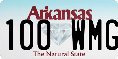AR license plate 100WMG