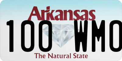 AR license plate 100WMO