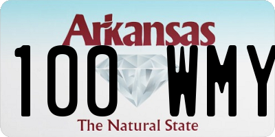 AR license plate 100WMY