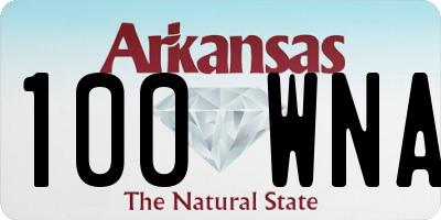 AR license plate 100WNA