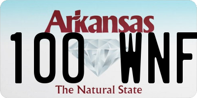 AR license plate 100WNF
