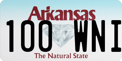 AR license plate 100WNI