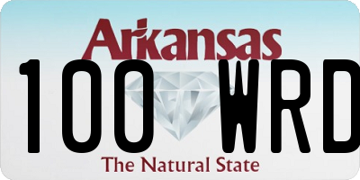 AR license plate 100WRD