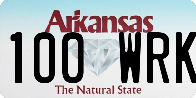 AR license plate 100WRK