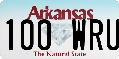 AR license plate 100WRU