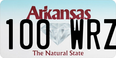 AR license plate 100WRZ