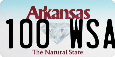 AR license plate 100WSA