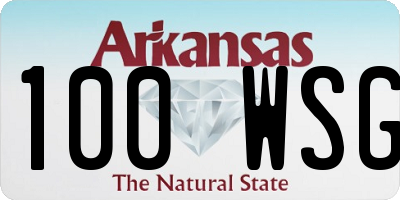 AR license plate 100WSG
