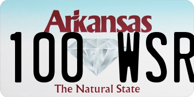 AR license plate 100WSR