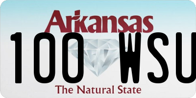 AR license plate 100WSU