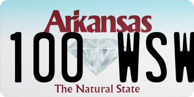 AR license plate 100WSW