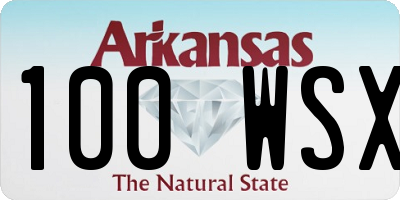 AR license plate 100WSX