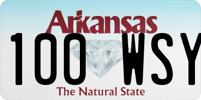 AR license plate 100WSY