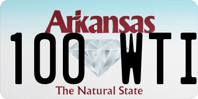 AR license plate 100WTI