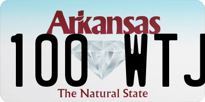 AR license plate 100WTJ