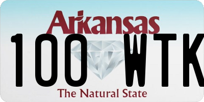 AR license plate 100WTK