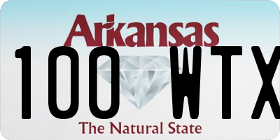 AR license plate 100WTX