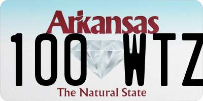 AR license plate 100WTZ