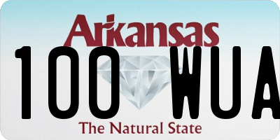 AR license plate 100WUA