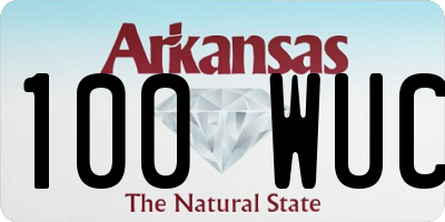 AR license plate 100WUC