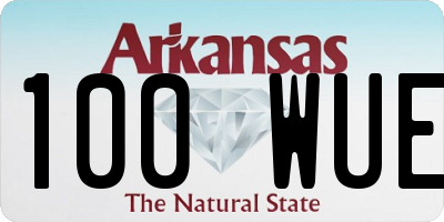 AR license plate 100WUE