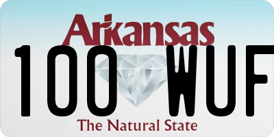 AR license plate 100WUF