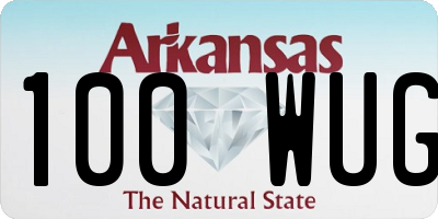 AR license plate 100WUG