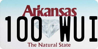 AR license plate 100WUI