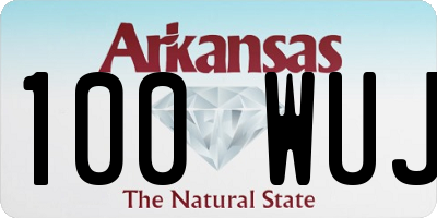 AR license plate 100WUJ