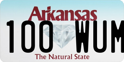 AR license plate 100WUM